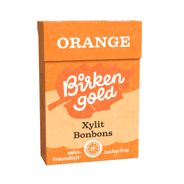 Birkengold Bonbons Orange 30g Perspektivansicht