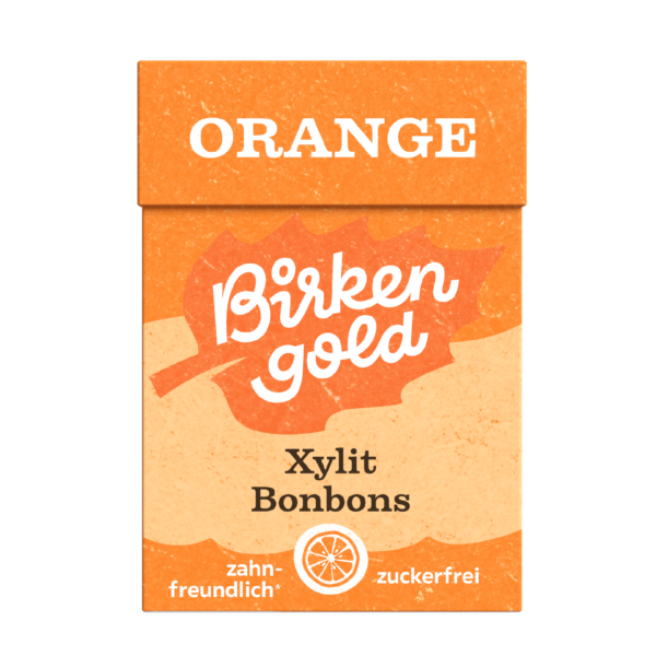 Birkengold Bonbons Orange 30g Vorderansicht